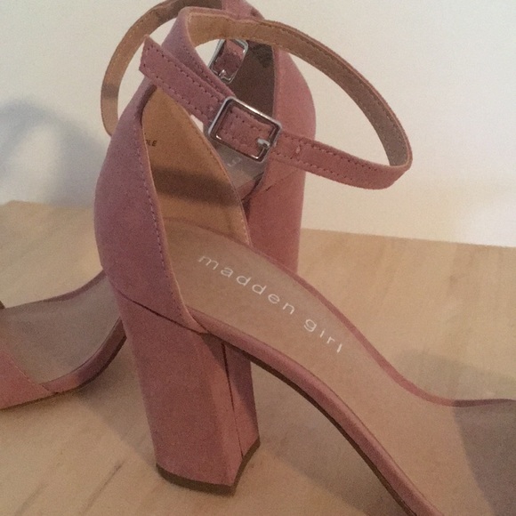 Madden Girl Beella Pink Ankle Strap Heels - Picture 4 of 5